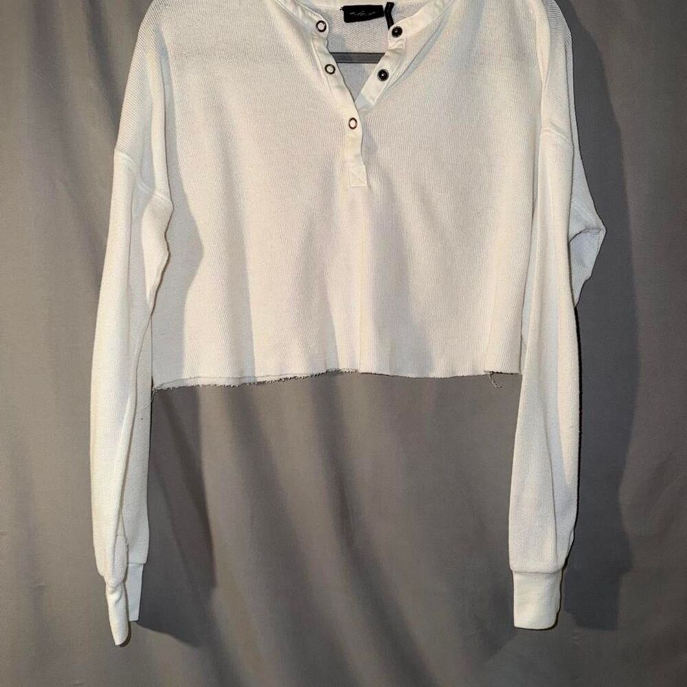 Urban outfitters “out from under” White knit long sleeve top